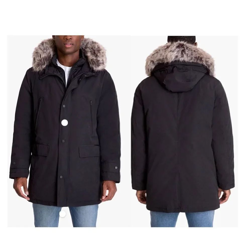 ARTIC PARKA WITH REMOVABLE FAUX FUR TRIMMED HOOD